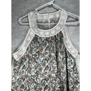 NWOT Pale Sky women's Sleeveless Floral Top Multicolor Size PETITE L Polyester